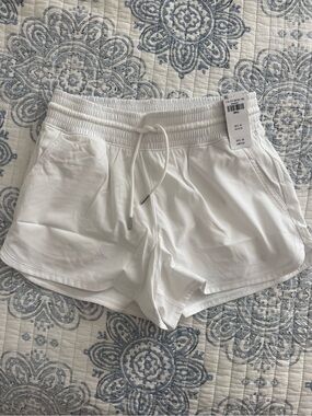 Abercrombie & Fitch White Women's Athletic Drawstring Shorts